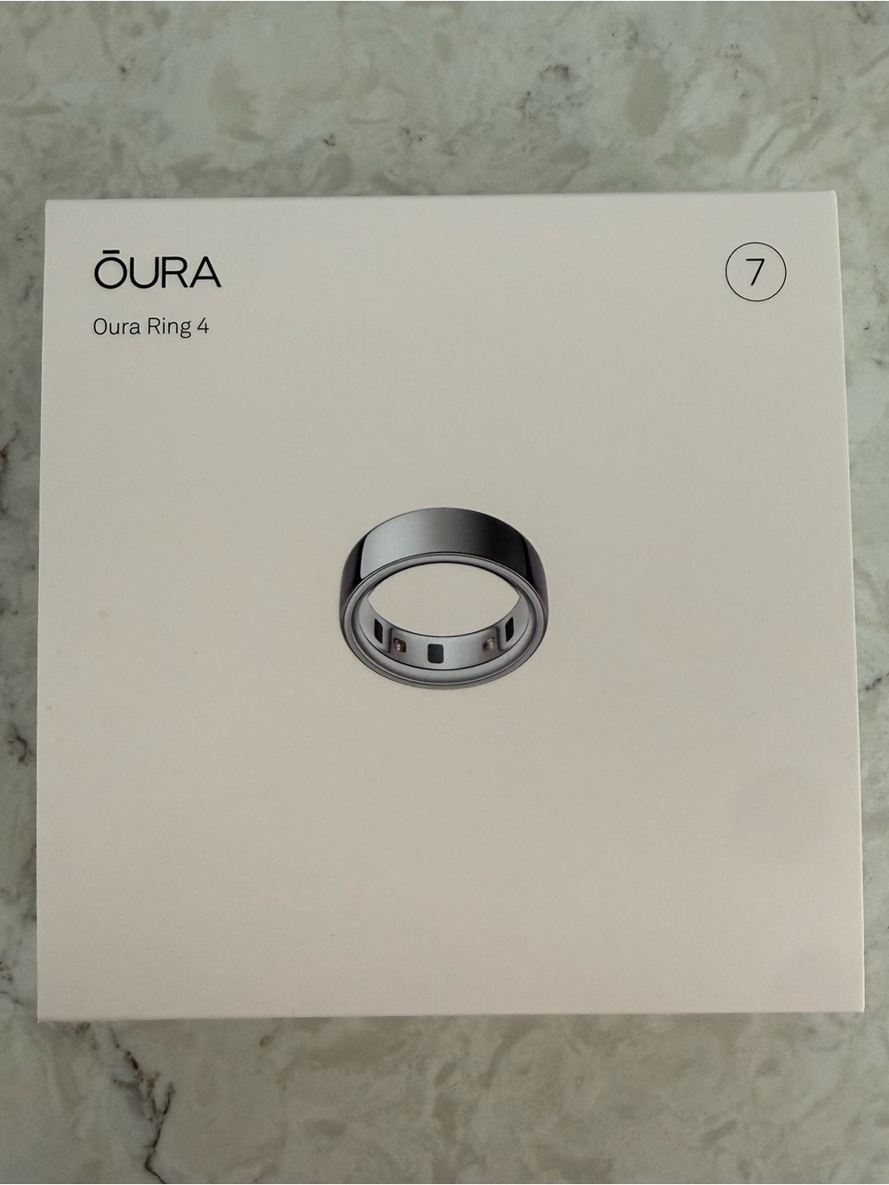 Oura Ring 4, Brand New, Size 7, Silver